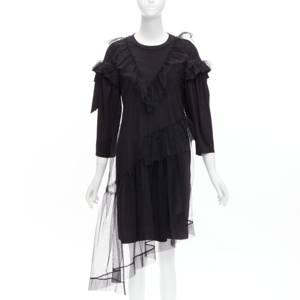 Simone Rocha Tulle Ruffle Overlay Dress
